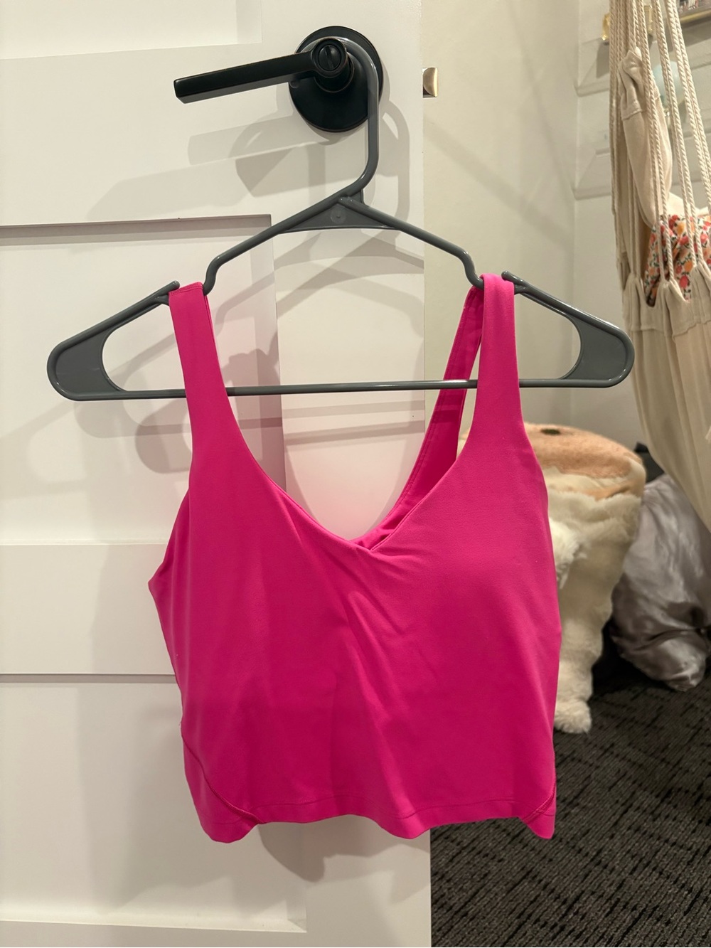 Bright Fuchsia Cropped Tank Top